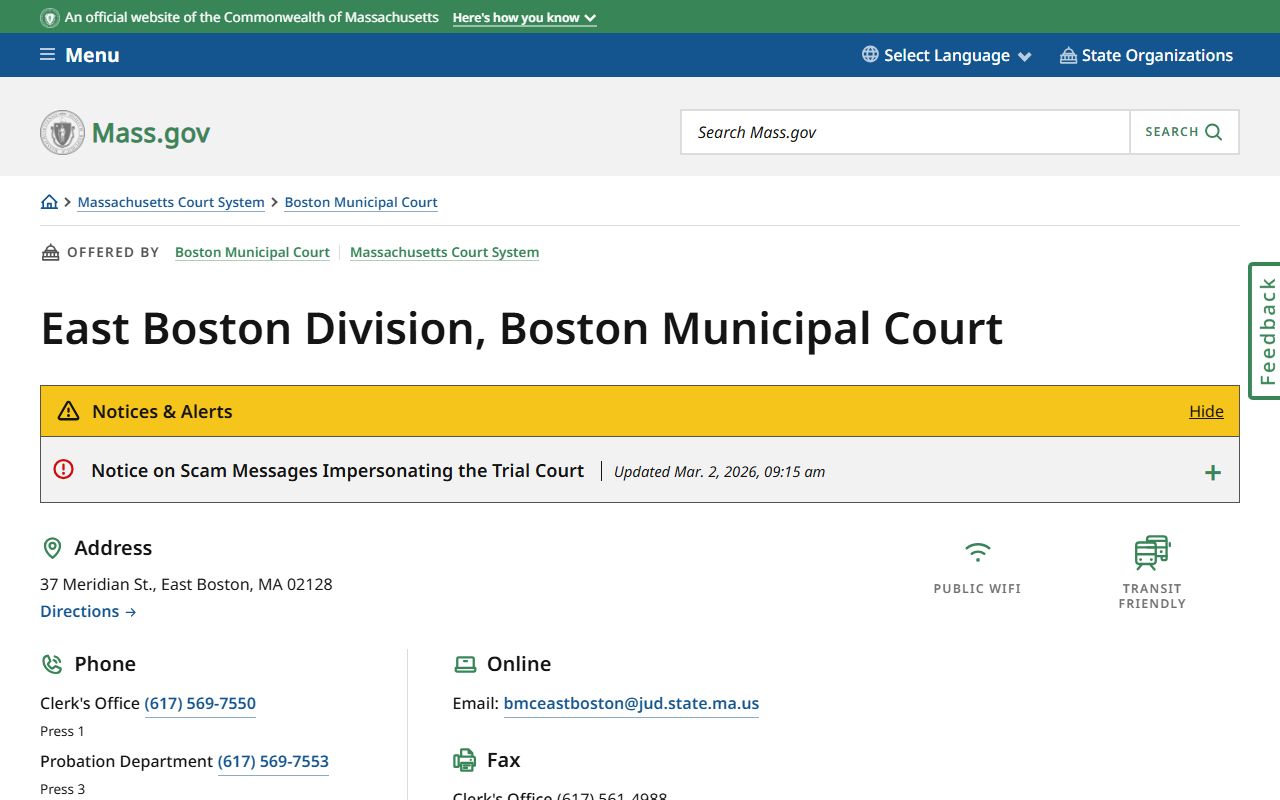 East Boston Division Boston Municipal Court Boston traffic court records