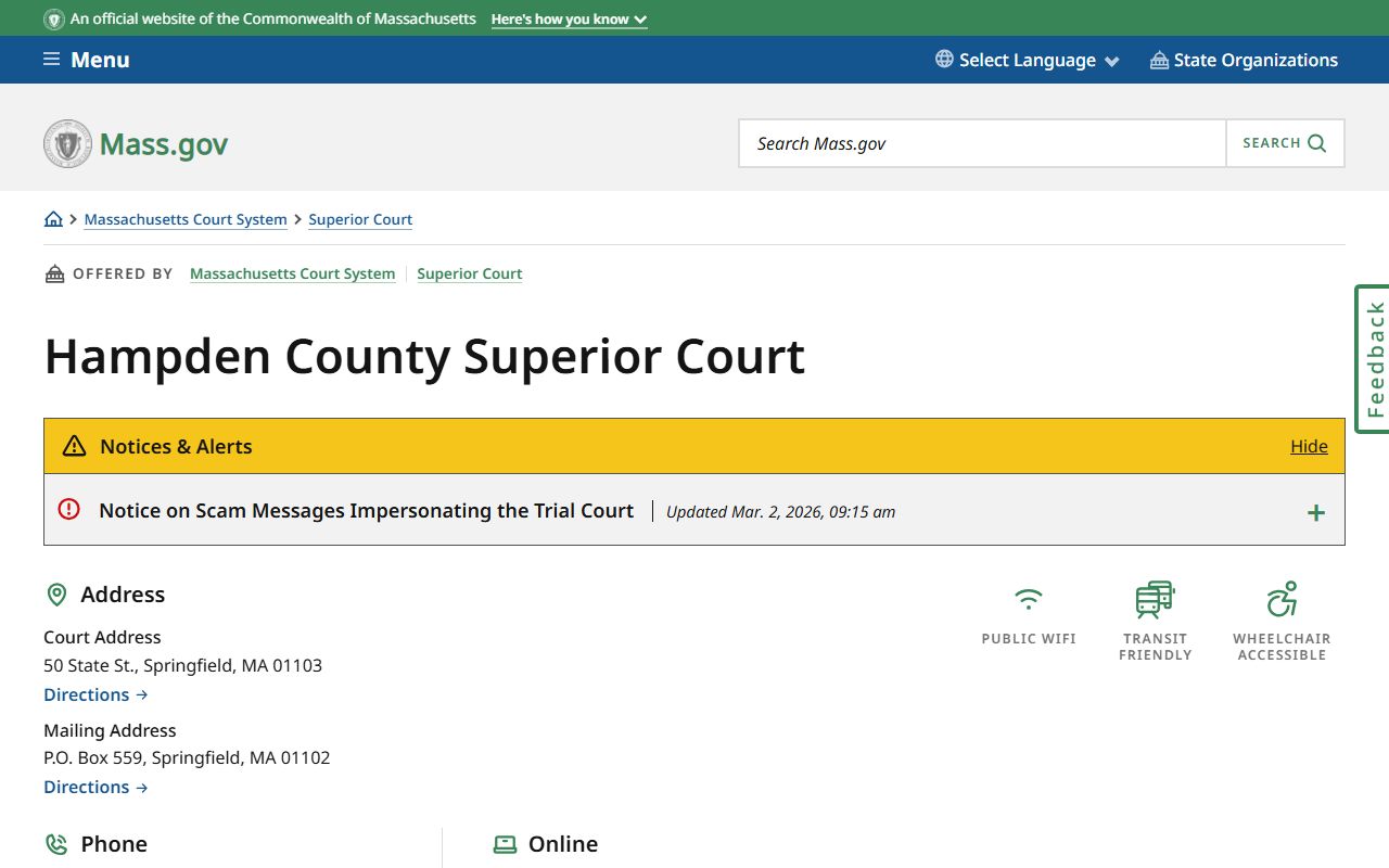 Hampden County Superior Court traffic court records