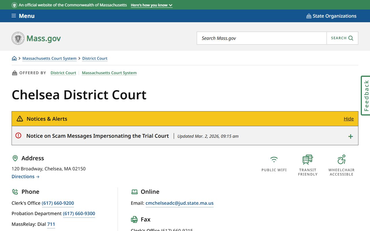 Chelsea District Court Suffolk County traffic court records